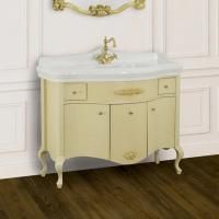 Тумба с раковиной Migliore Impero 110 с ящиками, с дверками, decape sabbia