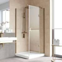 Душевой уголок Vegas Glass AFP-Fis LUX 120*80 05 crystalvision R профиль бронза, стекло crystalvision