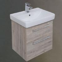 Тумба под раковину Dreja Q max 60 дуб кантри, подвесная, 2 ящика