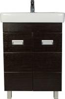 Тумба с раковиной Orange Таис 60 напольная, венге/махагон