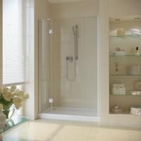 Душевая дверь в нишу Vegas Glass AFP-F LUX 180 07 01 L профиль матовый хром, стекло прозрачное