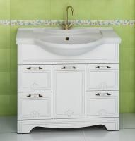 Тумба с раковиной Runo Кантри 85 белая