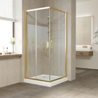 Душевой уголок Vegas Glass ZA 80 09 01 профиль золото, стекло прозрачное