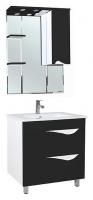 Мебель для ванной Bellezza Эйфория 80 черная 2 ящика