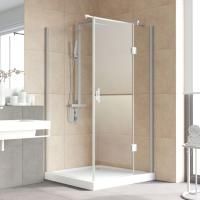 Душевой уголок Vegas Glass AFP-Fis Lux 120*100 07 01 R профиль матовый хром, стекло прозрачное