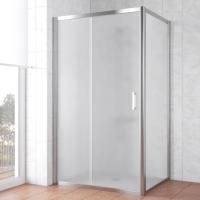 Душевой уголок Vegas Glass ZP+ZPV TUR NOVO 130*100 08 10 профиль глянцевый хром, стекло сатин