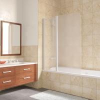 Шторка на ванну Vegas Glass E2V LUX ST 115 01 10 L профиль белый, стекло сатин