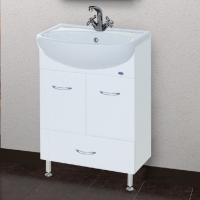 Тумба с раковиной Bellezza Уют 55 с нижним ящиком белая