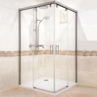 Душевой уголок GuteWetter Slide Rectan GK-864 левая 90x70 см стекло бесцветное, профиль хром