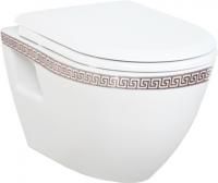 Чаша для унитаза подвесного Creavit TP325 версаче золото