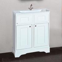 Тумба с раковиной Misty Герда 80 белая эмаль, напольная