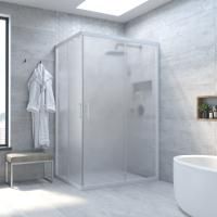 Душевой уголок Vegas Glass ZA-F Novo 120*80 01 10 профиль белый, стекло сатин