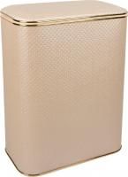 Корзина для белья Geralis PLG-B бежевая, золото, стандартная