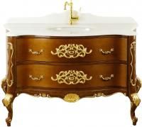 Тумба с раковиной Migliore Virginia 139 орех светлый глянцевый