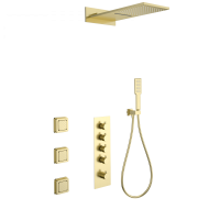 Душевая система Wonzon & Woghand WW-D4100-BG с термостатом