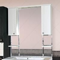 Зеркало-шкаф Misty Олимпия 105 белый фактурный