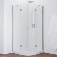 Душевой уголок Vegas Glass AFS 120 07 01 профиль матовый хром, стекло прозрачное