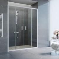 Душевая дверь в нишу Vegas Glass Z2P 160 01 01 профиль белый, стекло прозрачное