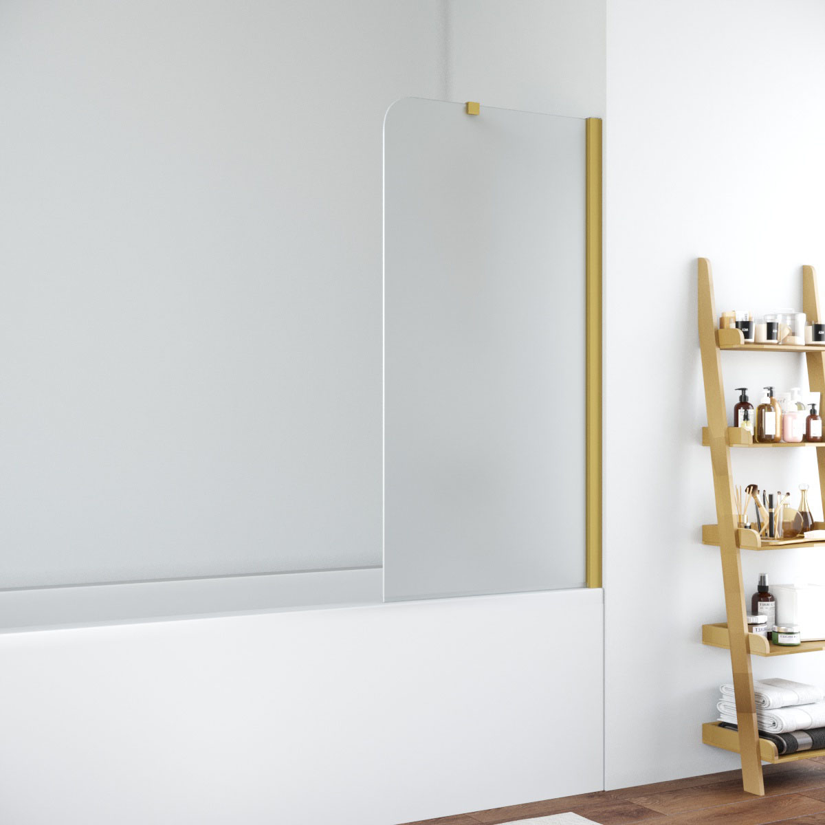 Шторка на ванну Vegas Glass  EV ST NOVO 76 03 10 R, профиль золото матовое, стекло сатин