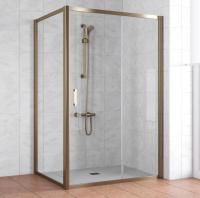Душевой уголок Vegas Glass ZP+ZPV 140*80 05 01 профиль бронза, стекло прозрачное