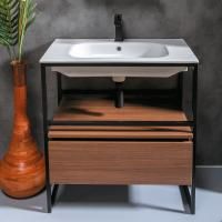 Тумба с раковиной Armadi Art Loft 80 dark wood, напольная