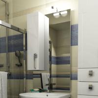 Зеркало-шкаф Triton Диана 60 L с подсветкой, удлиненный, белый