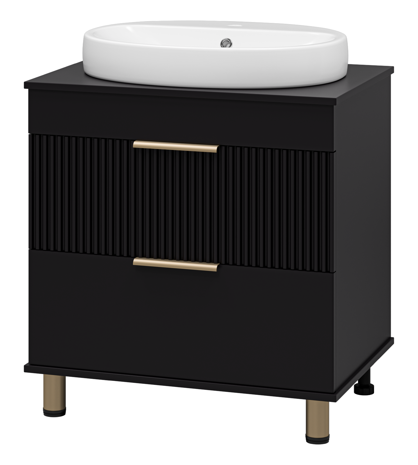 Тумба с раковиной Brevita Enfida 70 черная