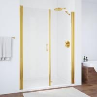 Душевая дверь в нишу Vegas Glass EP-F-2 175 09 01 L профиль золото, стекло прозрачное