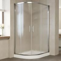 Душевой уголок Vegas Glass ZS-F 110*100 08 02 профиль глянцевый хром, стекло шиншилла