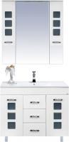 Мебель для ванной Misty Квадро 105 белая эмаль