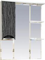 Зеркало-шкаф Misty Лорд 85 бело-черный L
