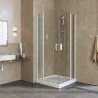 Душевой уголок Vegas Glass EFA LUX 90 01 01 профиль белый, стекло прозрачное