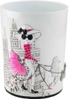 Мусорное ведро Avanti Chloe 13824F белое, черное, 5 л