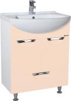 Тумба под раковину Bellezza Альфа 55 бежевая с нижним ящиком