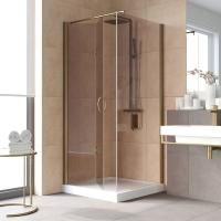 Душевой уголок Vegas Glass GPS-Fis LUX 80*80 05 05 L профиль бронза, стекло бронза