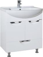 Тумба под раковину Bellezza Альфа 55 белая с нижним ящиком