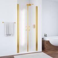 Душевая дверь в нишу Vegas Glass E2P 70 09 02 профиль золото, стекло шиншилла