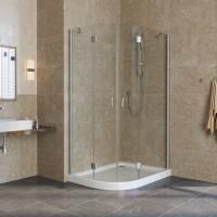 Душевой уголок Vegas Glass AFS-F Lux 100*90 07 01 R профиль матовый хром, стекло прозрачное