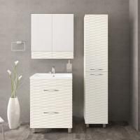 Мебель для ванной Style Line Ассоль 70 Люкс Plus наполная, техно платина