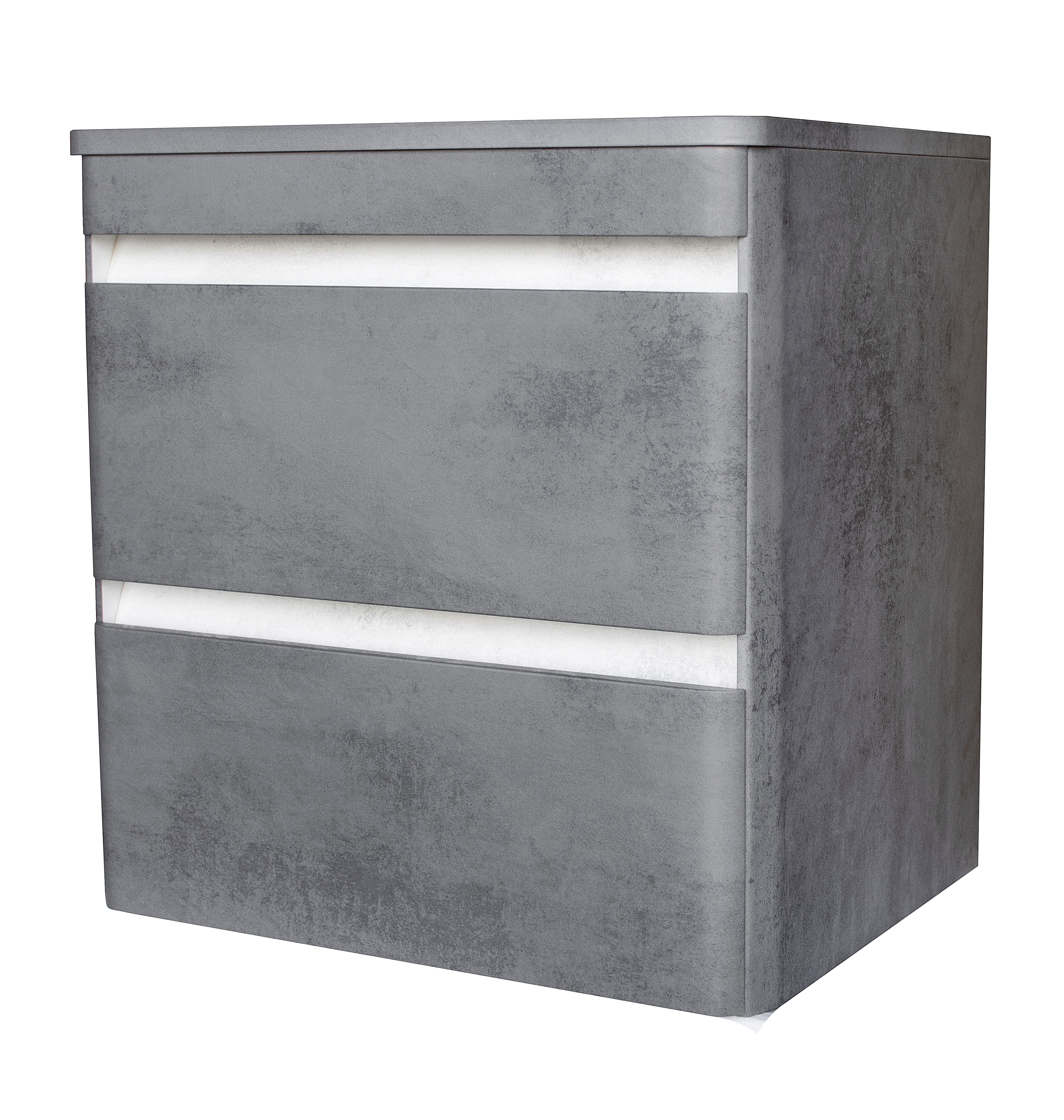 Тумба с раковиной Style Line Атлантика 70, Люкс бетон темный Plus со столешницей