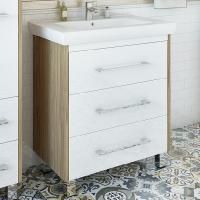 Тумба под раковину Sanflor Ларго 80 вяз швейцарский, белая