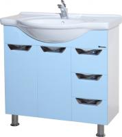 Тумба с раковиной Bellezza Белла Люкс 85 голубая
