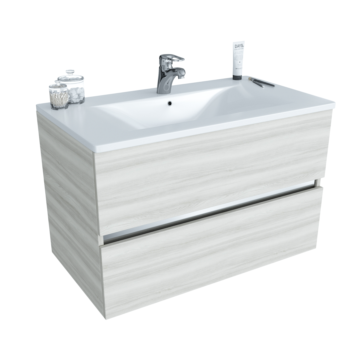 Тумба с раковиной Sanvit Кубэ-2 75 дуб