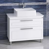 Тумба с раковиной СанТа Нептун 100 напольная, со столешницей