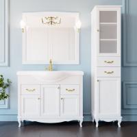 Мебель для ванной ValenHouse Эллина 105 белая, фурнитура золото