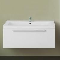 Тумба под раковину 1MarKa Соната 90П с 1 ящиком, белый глянец