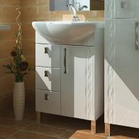 Тумба с раковиной Triton Кристи 55 L, 3 ящика, белая