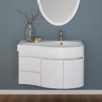 Тумба с раковиной Aquanet Сопрано 2-95 белая R