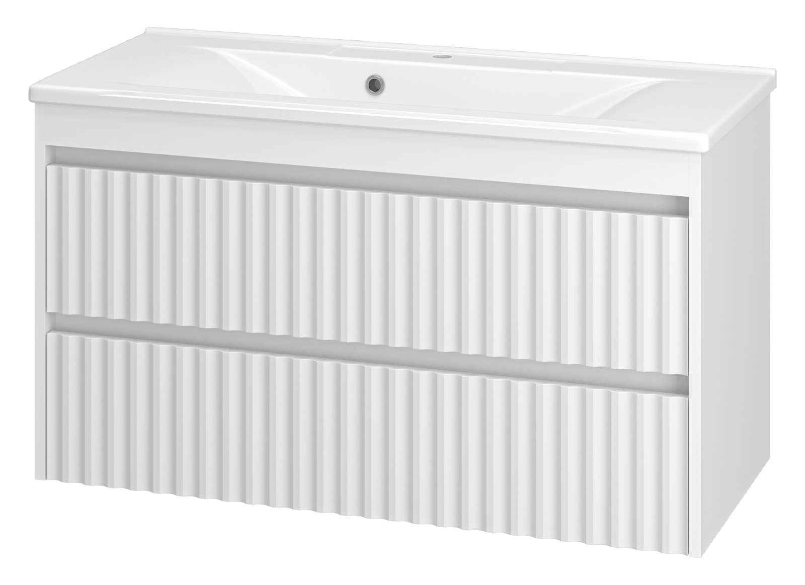 Тумба с раковиной Brevita Balaton 100 подвесная, белая