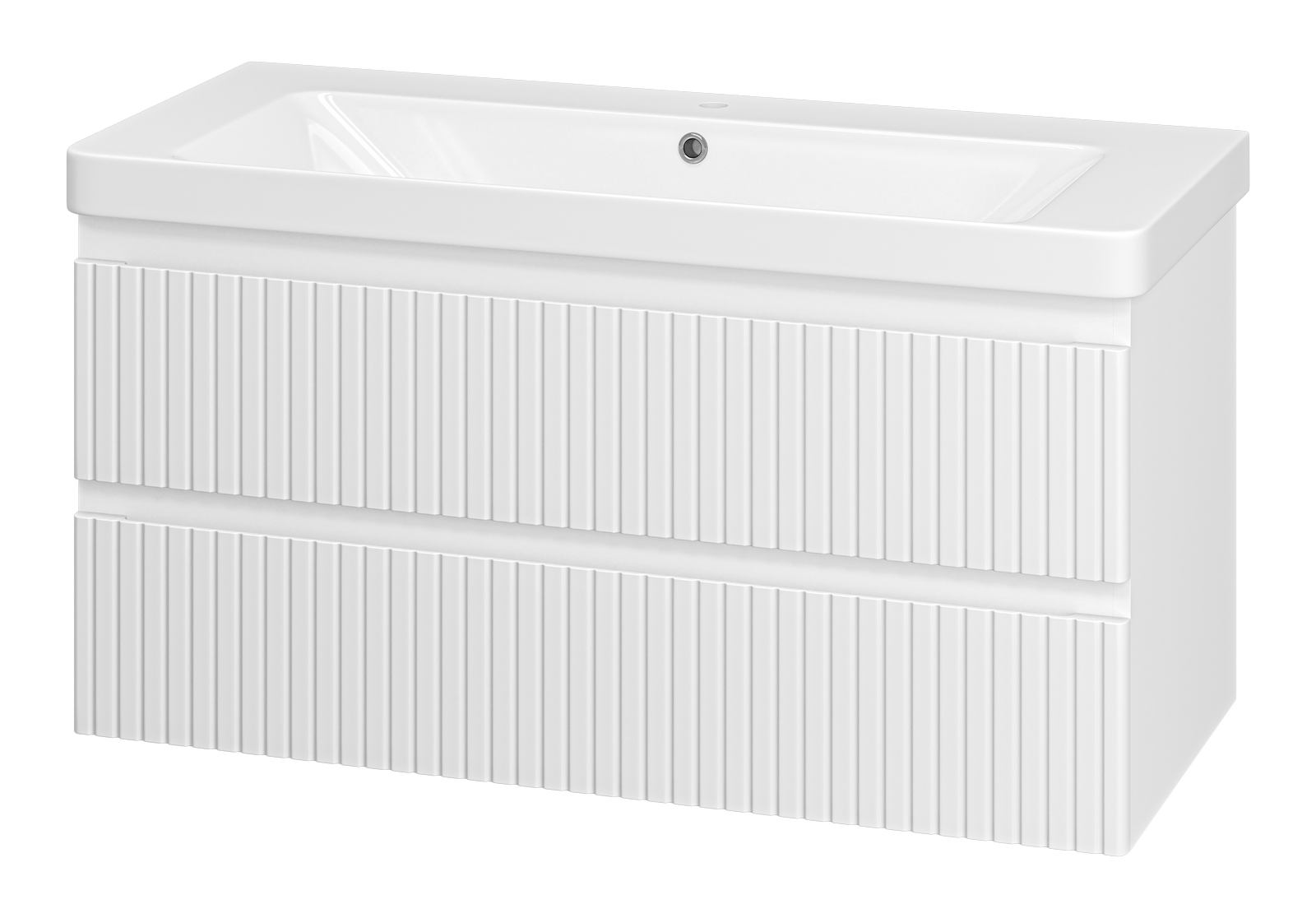 Тумба с раковиной Brevita Victory 105 подвесная, белая